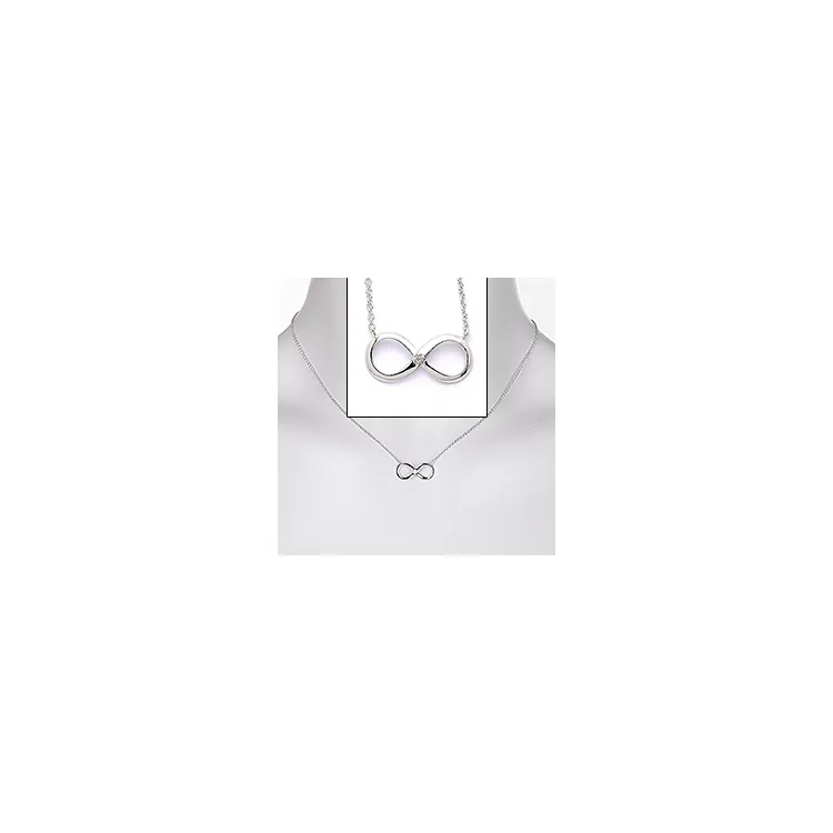 Infinity Zirkon Halskette mit Anhänger aus Silber