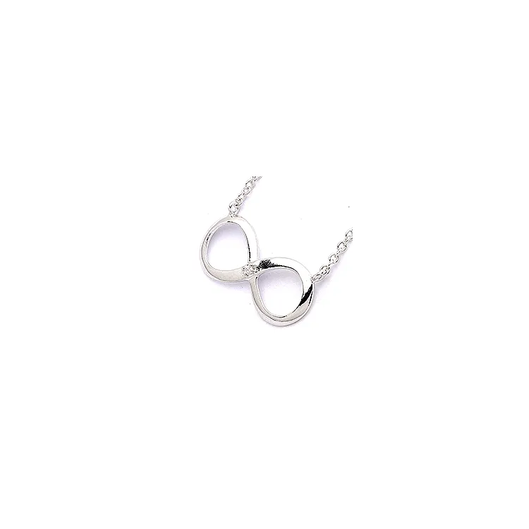 Infinity Zirkon Halskette mit Anhänger aus Silber