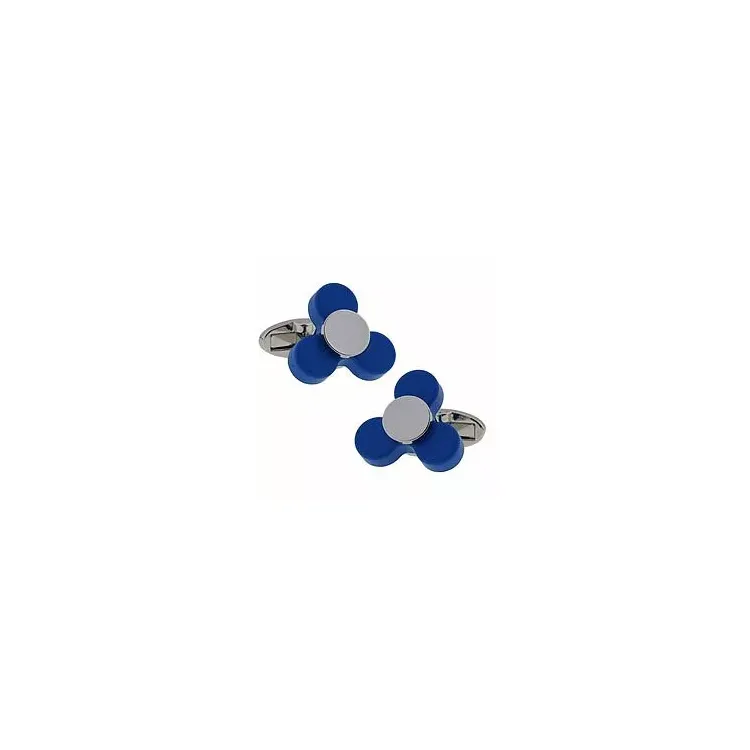 Abstraktem blauem Manschettenknöpfe in Stahl