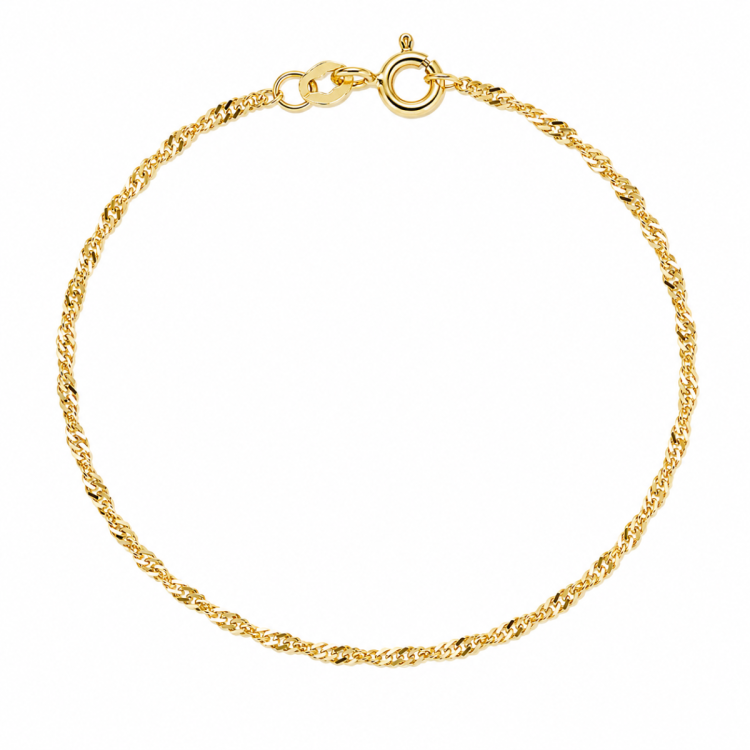 BNH Singapore Armband aus 8 Karat Gold 17 cm x 1,5 mm