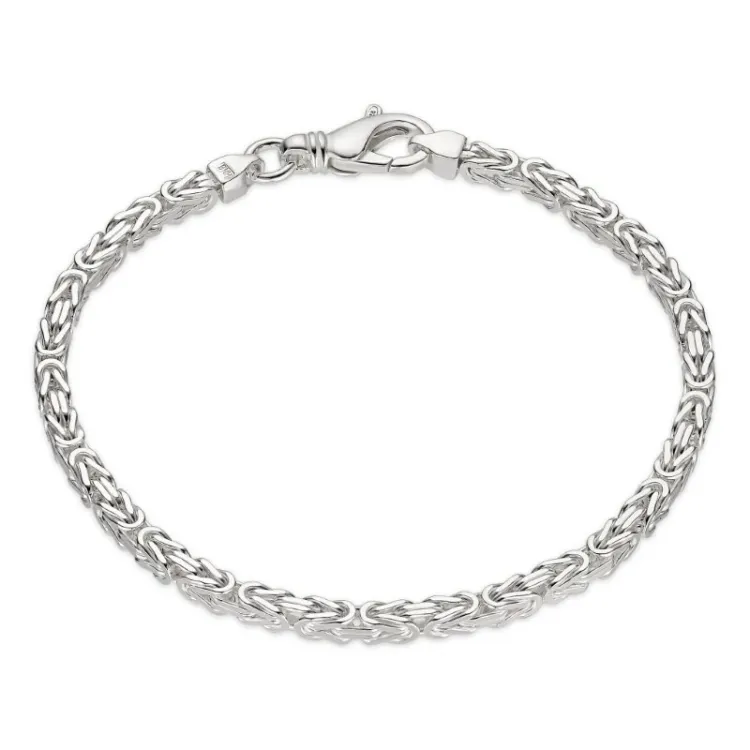 Königarmband aus Silber 17 cm x 2,8 mm