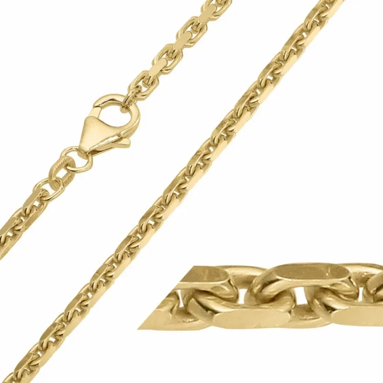 BNH Anker facet armband aus 8 Karat Gold 18,5 cm x 2,5 mm
