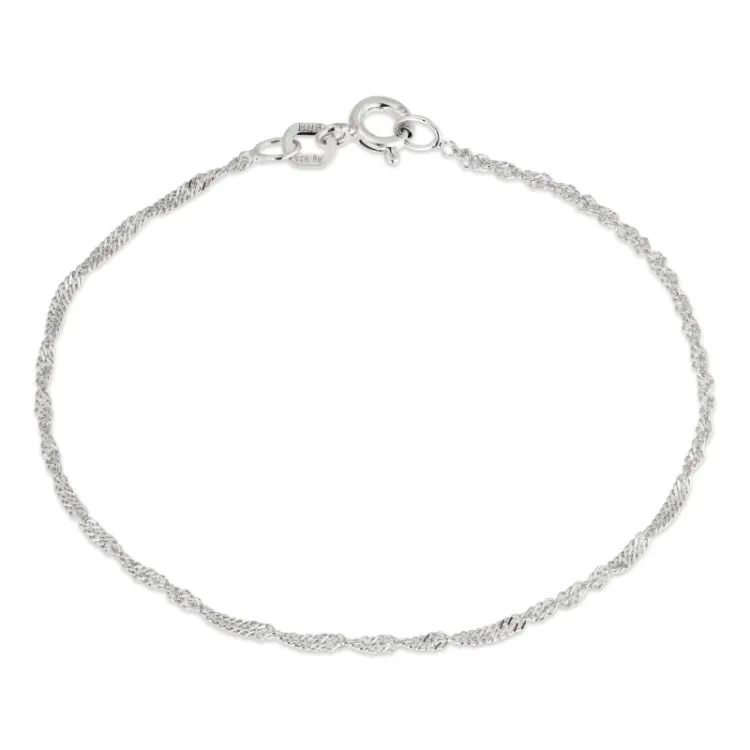 BNH Singapore Armband aus Silber 21 cm x 1,5 mm