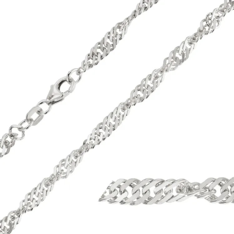 BNH Singapore Halskette aus Silber 42 cm x 3,5 mm