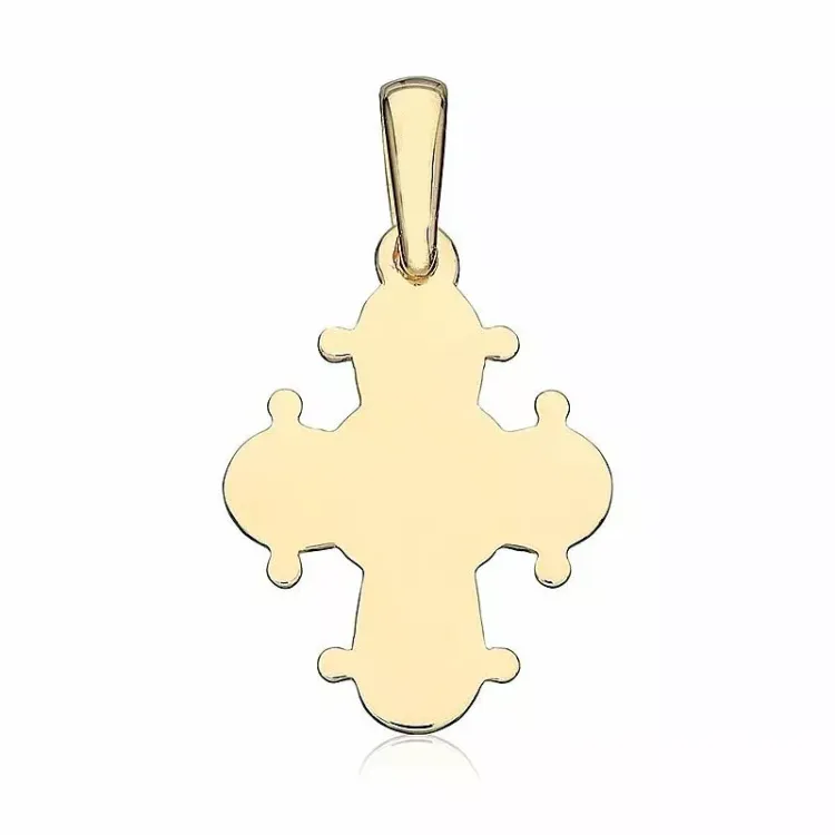 13 x 15 mm Dagmarkreuz aus vergoldetem Sterlingsilber - Amoré