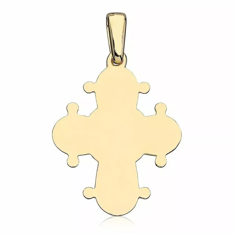 17 x 20 mm Dagmarkreuz aus vergoldetem Sterlingsilber - Amoré