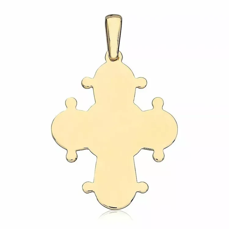 21 x 25 mm Dagmarkreuz aus vergoldetem Sterlingsilber - Amoré