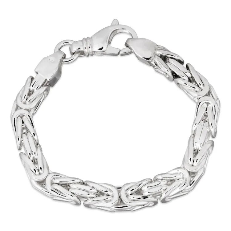 Königarmband aus Silber 17 cm x 6,8 mm