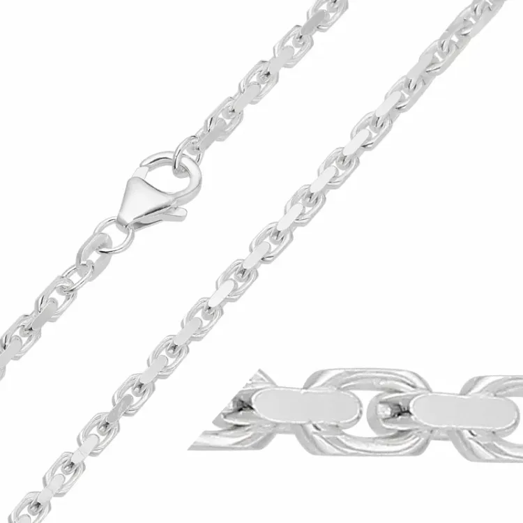 BNH Anker facet armband aus Silber 17 cm x 2,1 mm