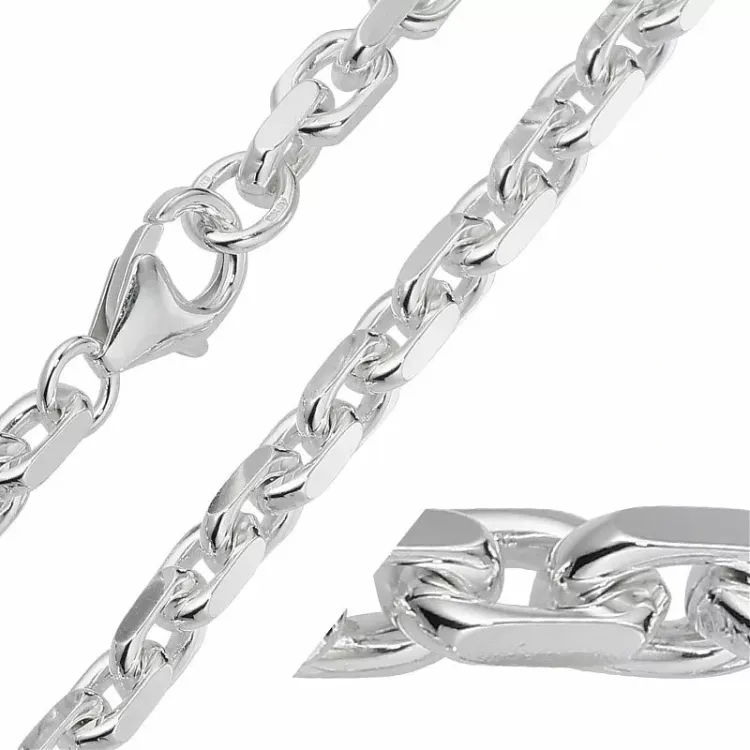 Bnh anker facet halskette aus silber 60 cm x 4,5 mm