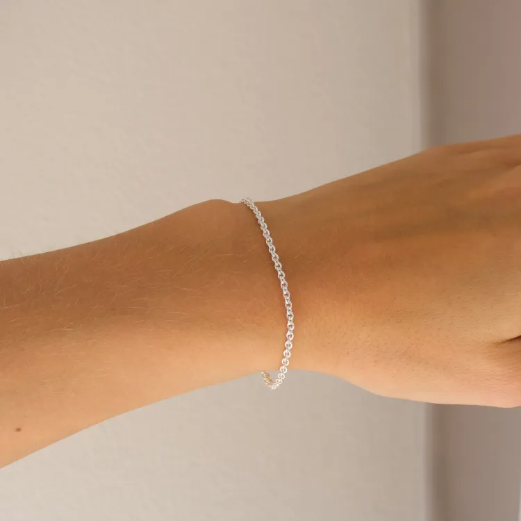 BNH Anker runden Armband aus Silber 18,5 cm x 2,3 mm