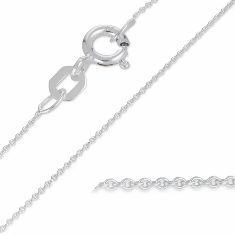 BNH Anker runden Halskette aus Silber 80 cm x 0,8 mm