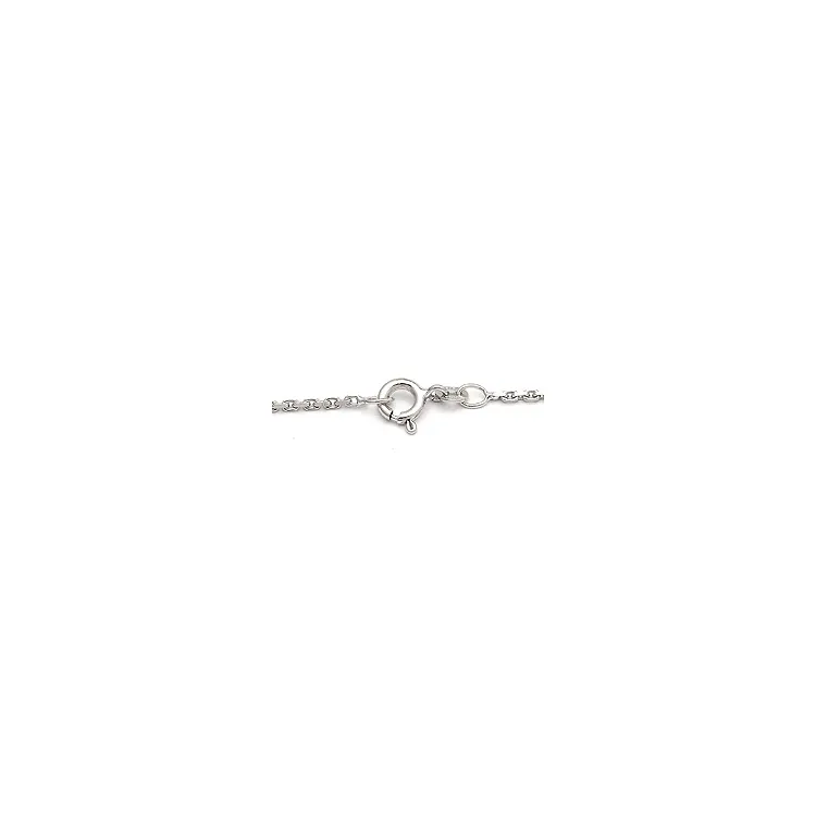 BNH Anker facet halskette aus 14 Karat Weißgold 50 cm x 1,4 mm