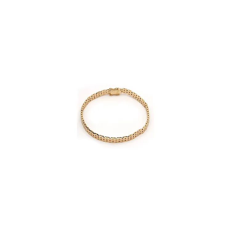 BNH Gliederarmband aus 14 Karat Gold 18,5 cm x 5,0 mm