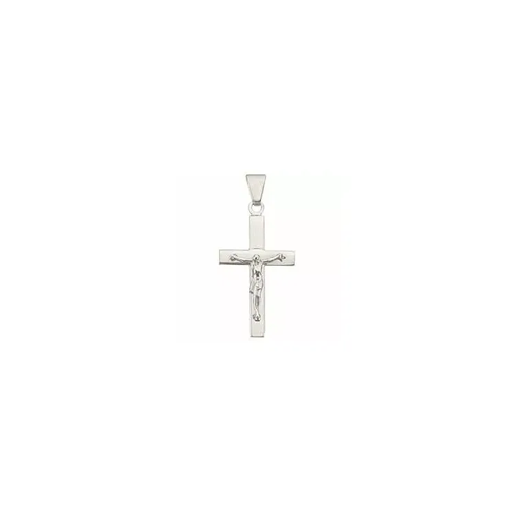Jesus Weißgold bnh kreuz aus 14 Karat Weißgold