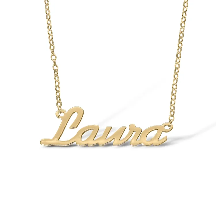 Namenskette mit Anhänger in 9 Karat Gold - My Letter
