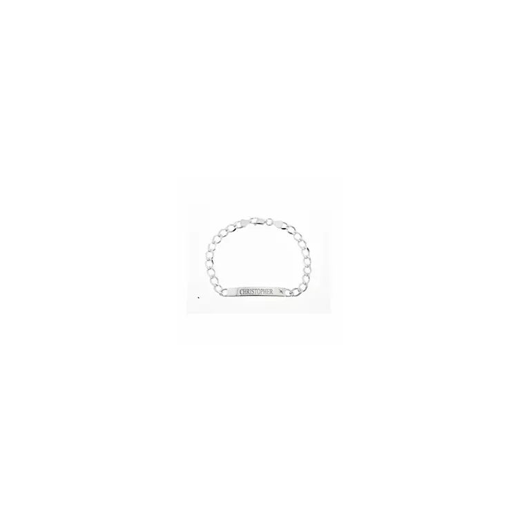Armband mit Name in Silber und Silber mit 1 Facettenschliff Zirkonen - My Letter