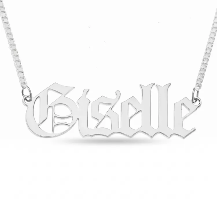 Elegant Namenshalsketten in Silber - My Letter
