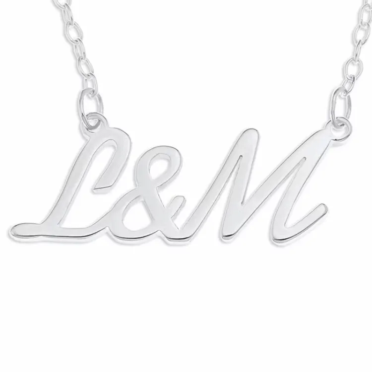 initial Namenskette mit Anhänger in Silber - My Letter