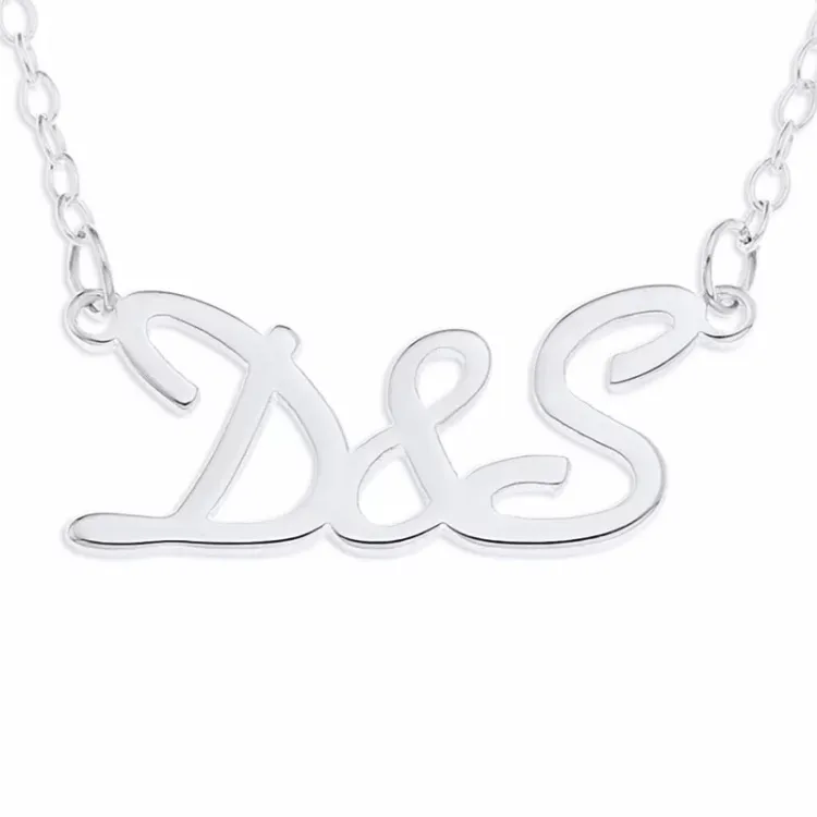 initial Namenskette mit Anhänger in Silber - My Letter