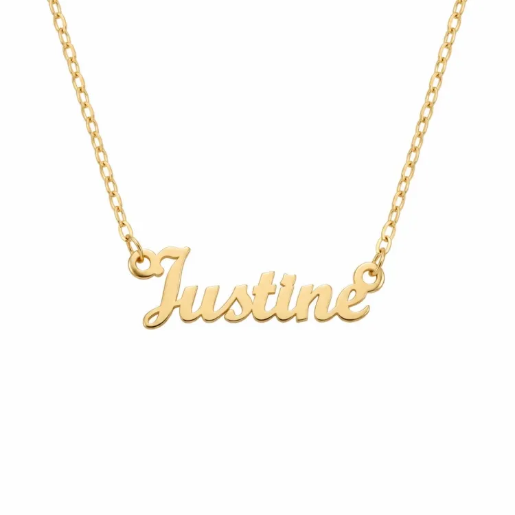 Namenskette mit Anhänger in 9 Karat Gold - My Letter