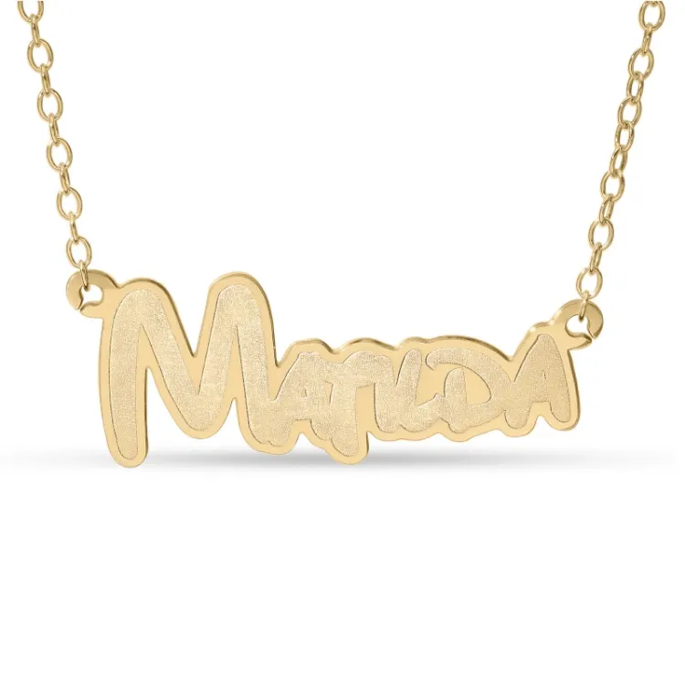Namenskette mit Anhänger in 9 Karat Gold - My Letter