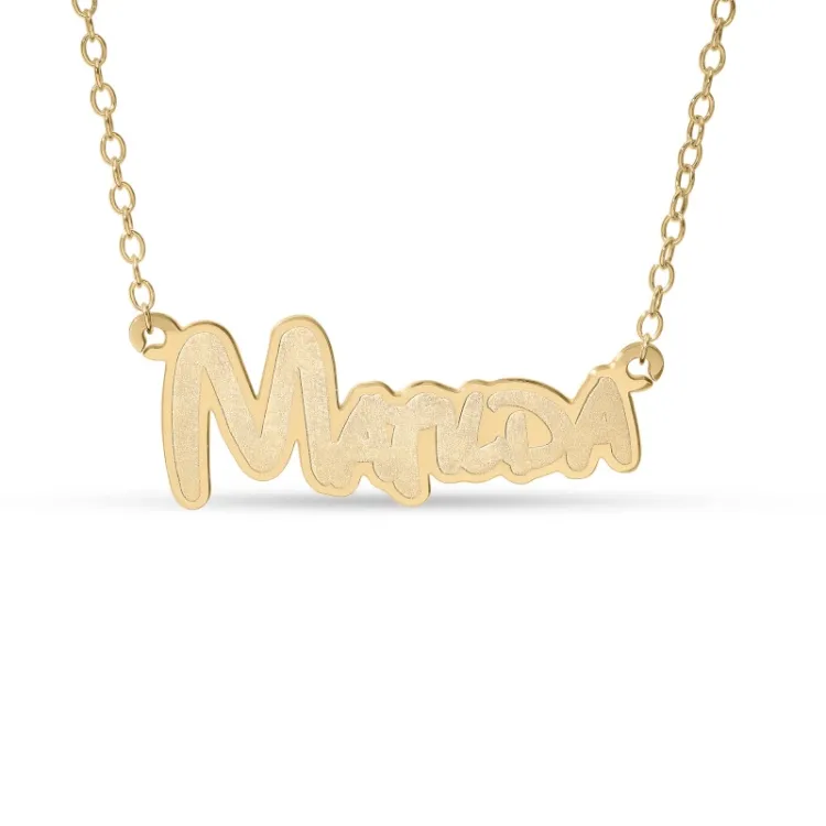 Namenskette mit Anhänger in 9 Karat Gold - My Letter