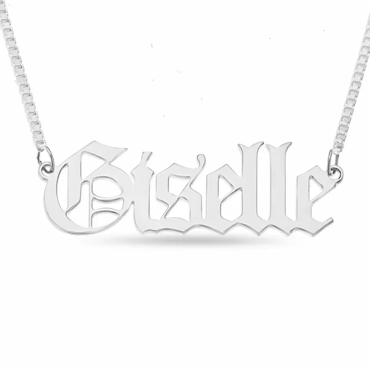 Elegant Namenshalsketten in Silber - My Letter