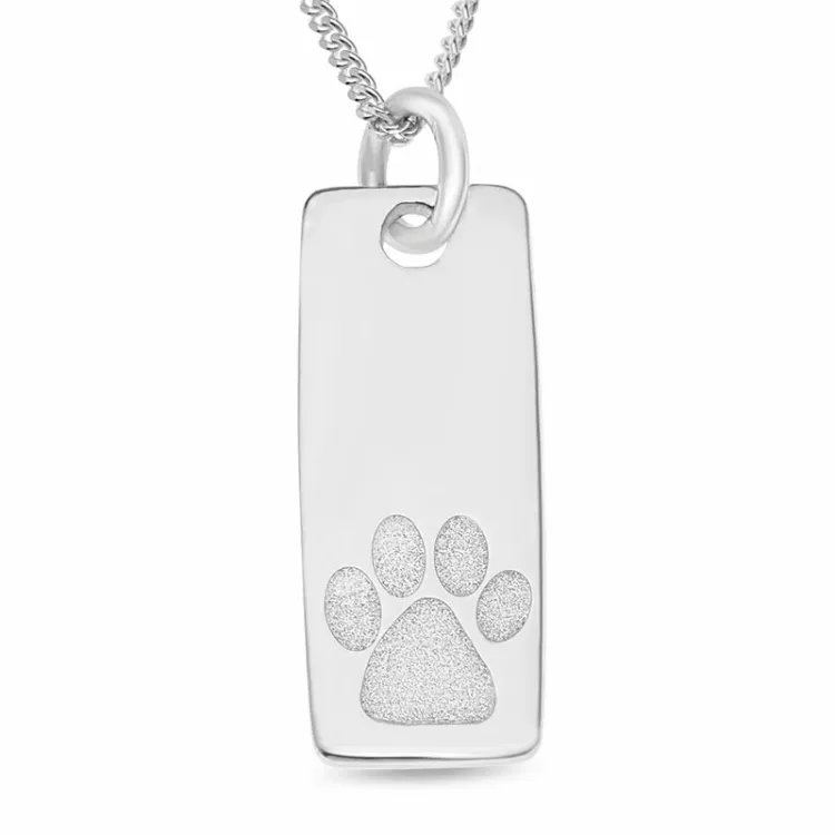 dogtag Namenskette mit Anhänger in Silber - My Letter