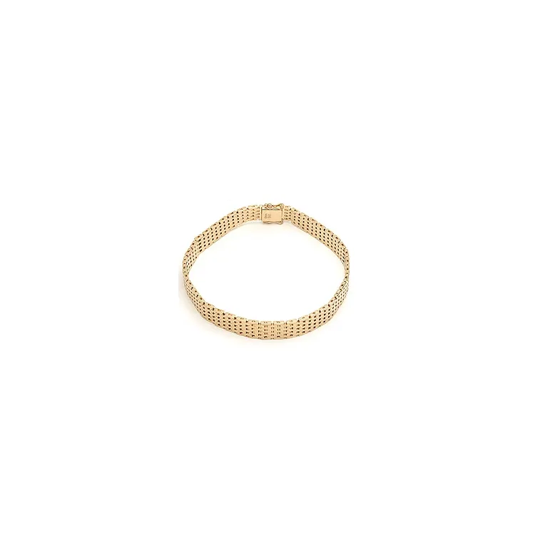 BNH Gliederarmband aus 14 Karat Gold 18,5 cm x 9,0 mm