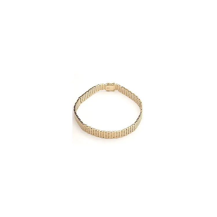 BNH Gliederarmband aus 14 Karat Gold 21,0 cm x 9,0 mm