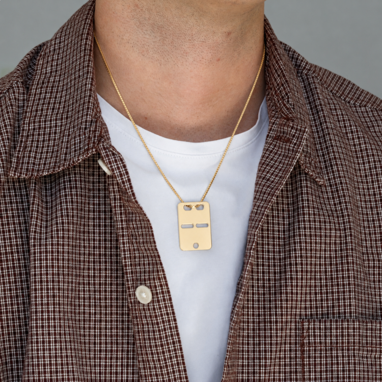 ID-Blech aus 14 Karat Gold