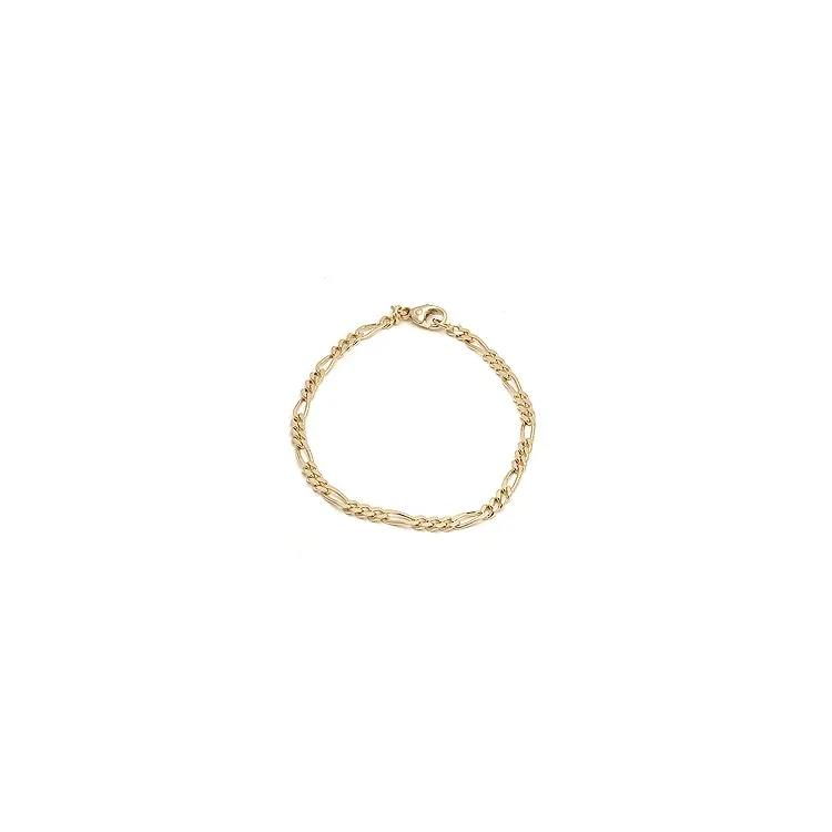 Figaroarmband aus 14 Karat Gold 21 cm x 2,8 mm