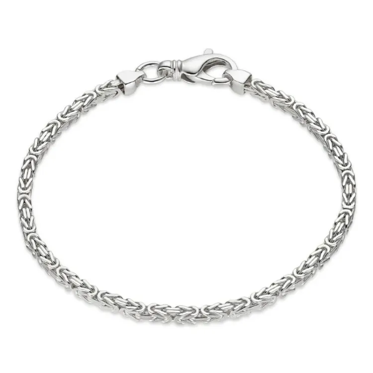 Königarmband aus Silber 18,5 cm x 2,4 mm