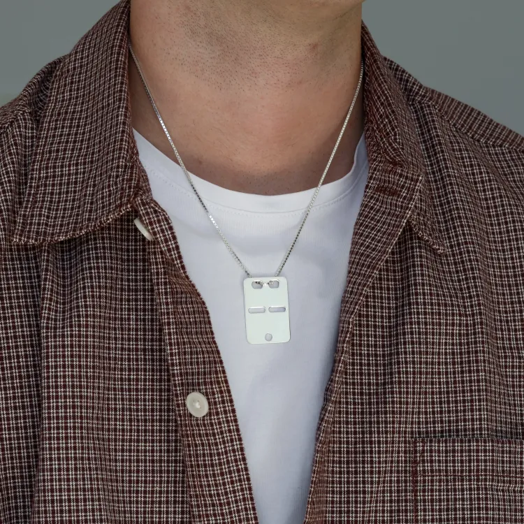 ID-Blech aus Silber