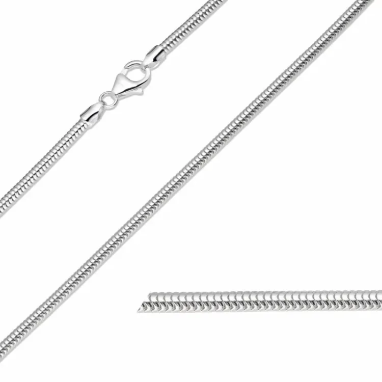 BNH Schlangenhalskette aus Silber 45 cm x 2,4 mm