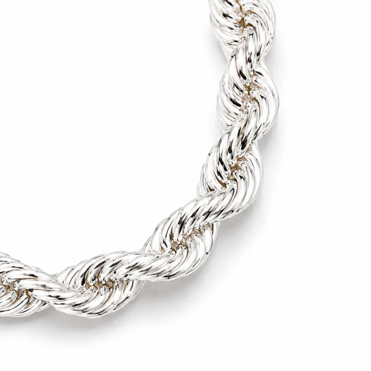 Cordelkette aus silber 55 cm x 4,5 mm
