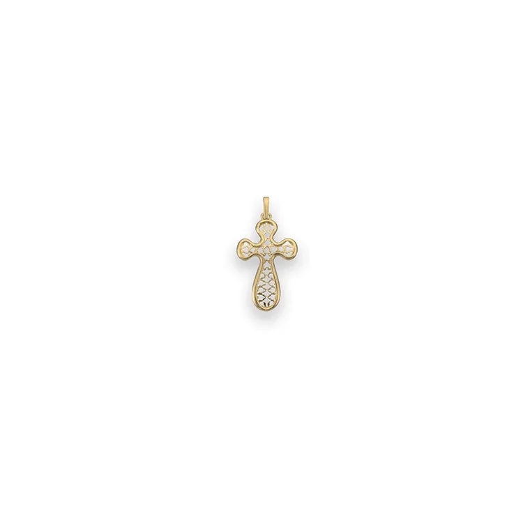 Elegant Kreuzanhänger aus 14 Karat Gold
