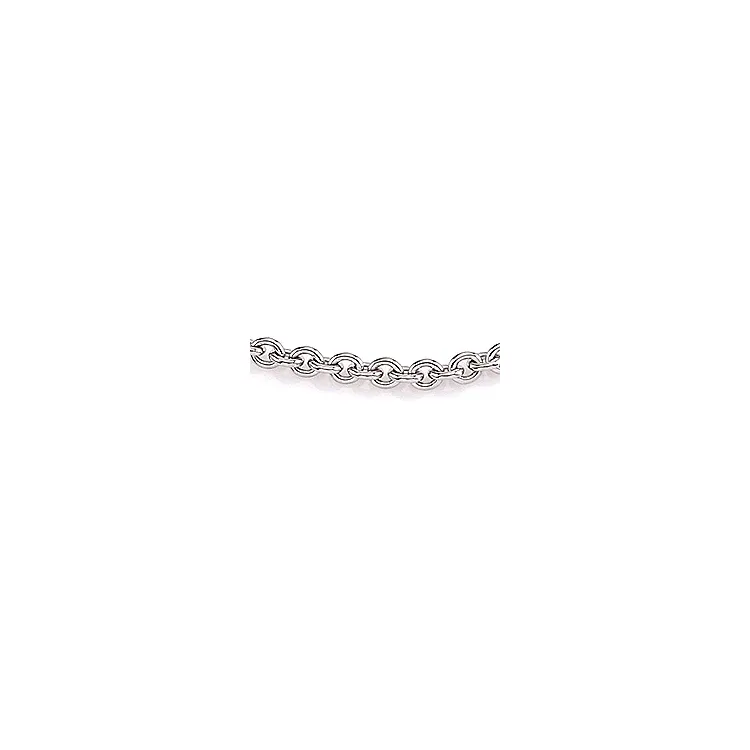 BNH Fußkette aus 14 Karat Weißgold 24-26 cm x 2,7 mm