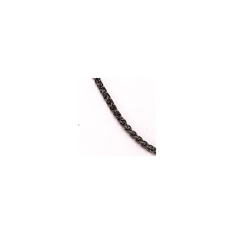 BNH Weizenhalskette aus schwarzes rhodiniertes Silber 70 cm x 1,3 mm