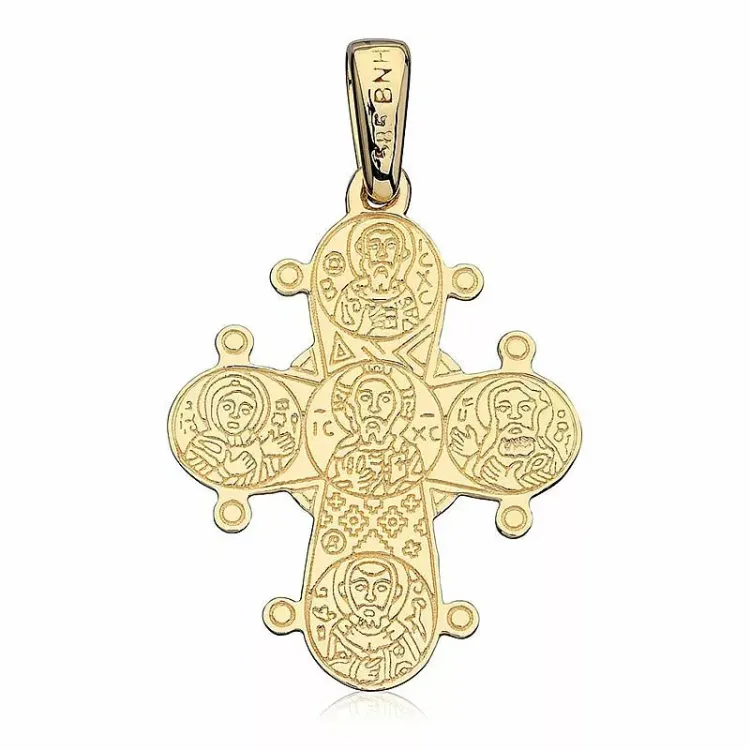 17 x 20 mm Dagmarkreuz aus 14 Karat Gold - Amoré