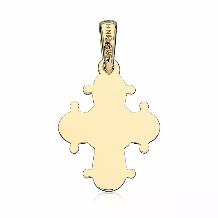 13 x 15 mm Gold Dagmarkreuz aus 14 Karat Gold - Amoré