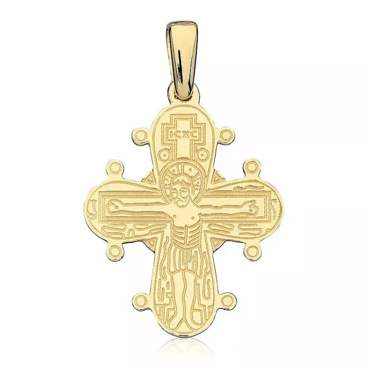 17 x 20 mm Dagmarkreuz aus 14 Karat Gold - Amoré