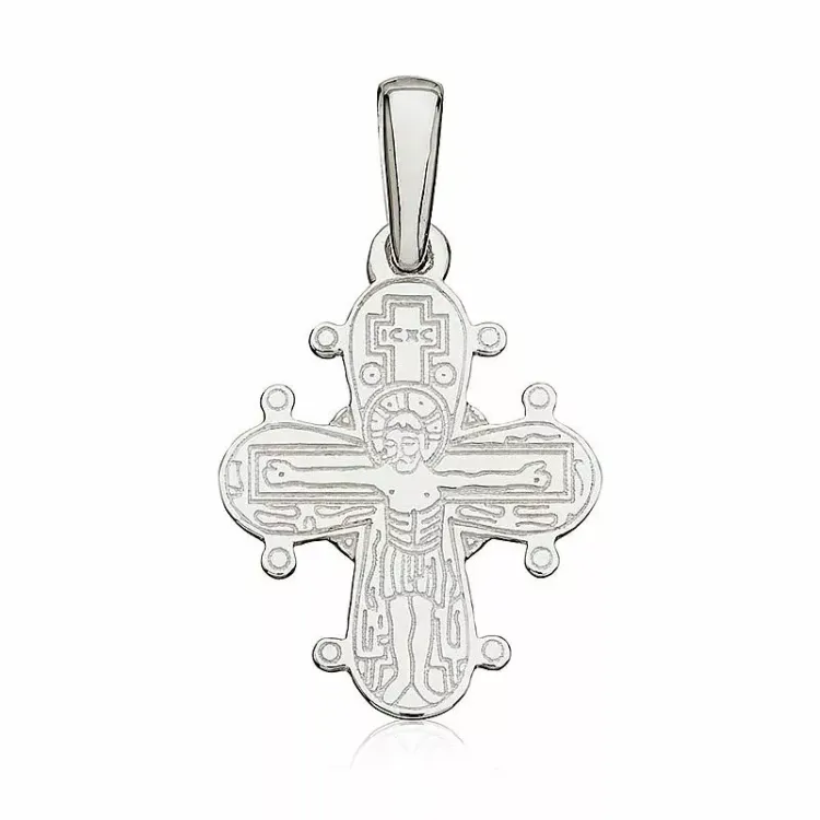 13 x 15 mm Dagmar-Kreuz mit Vater Unser aus Silber - Amoré