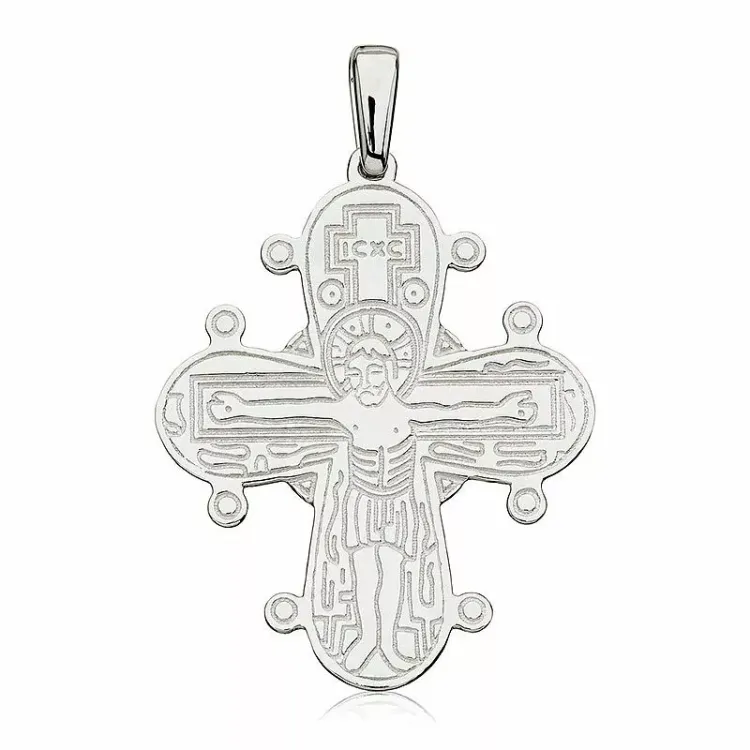 25 x 30 mm Dagmar-Kreuz mit Vater Unser aus Silber - Amoré