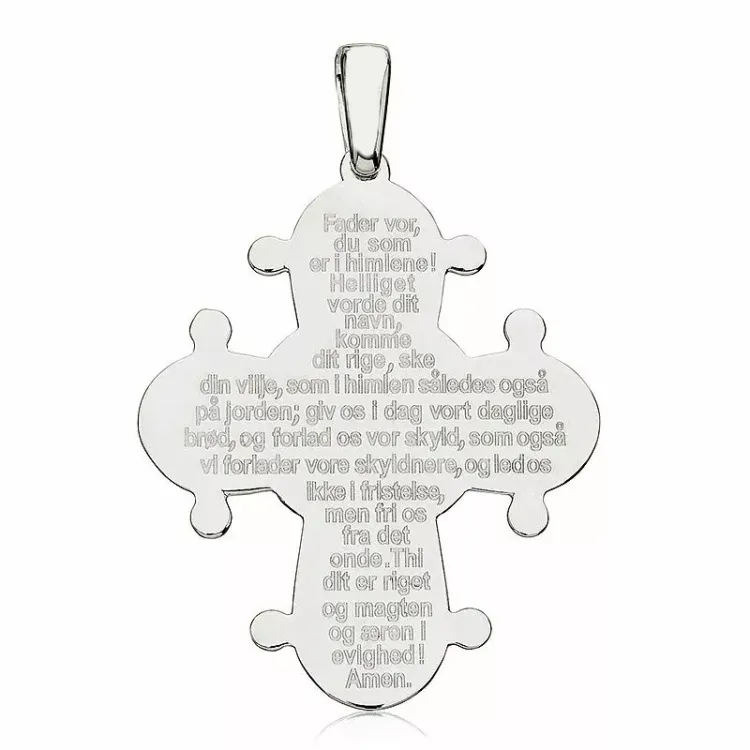 29 x 35 mm Dagmar-Kreuz mit Vater Unser aus Silber - Amoré