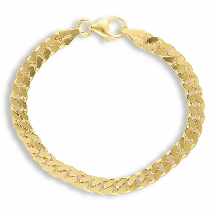 BNH Panzerarmband aus 14 Karat Gold 21 cm x 5,3 mm