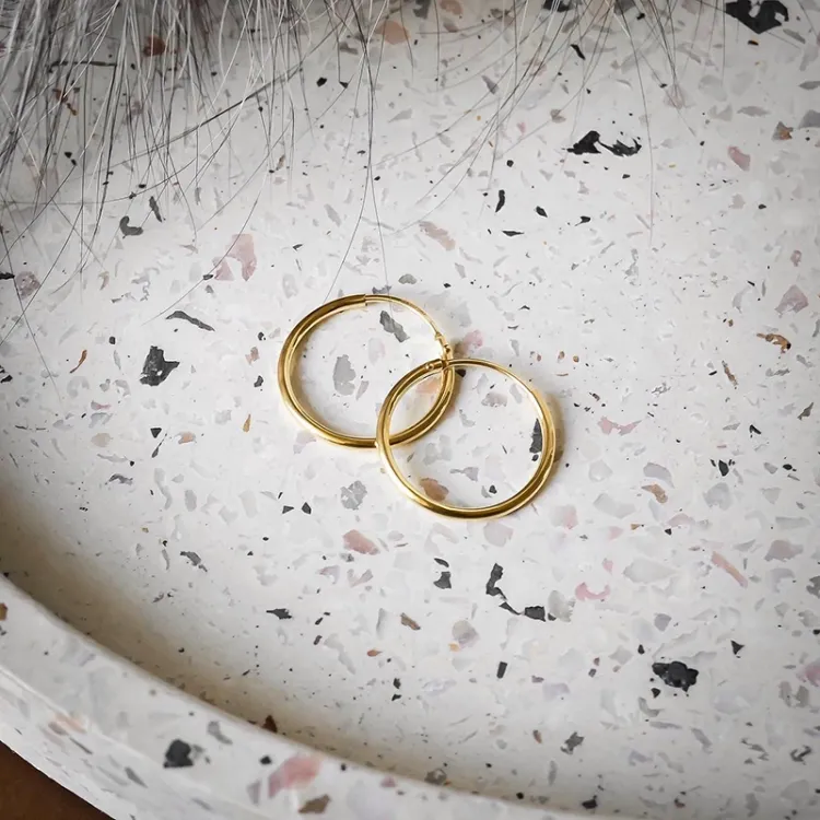 20 mm BNH Kreole in 14 Karat Gold