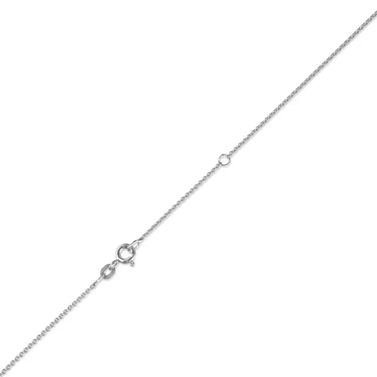 BNH Anker runden Halskette aus 14 Karat Weißgold 42 - 45 cm x 1,5 mm