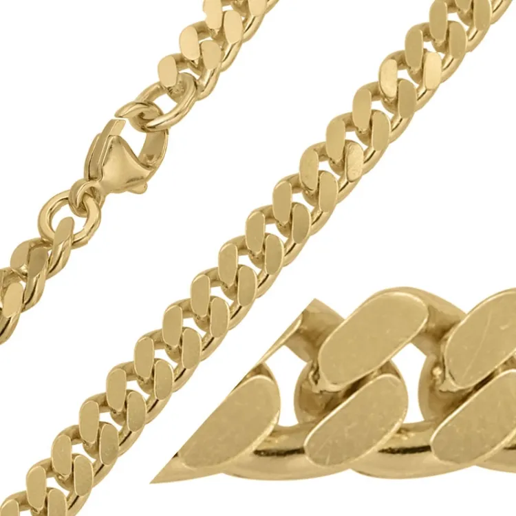 BNH Panzerarmband aus 14 Karat Gold 21 cm x 6,1 mm